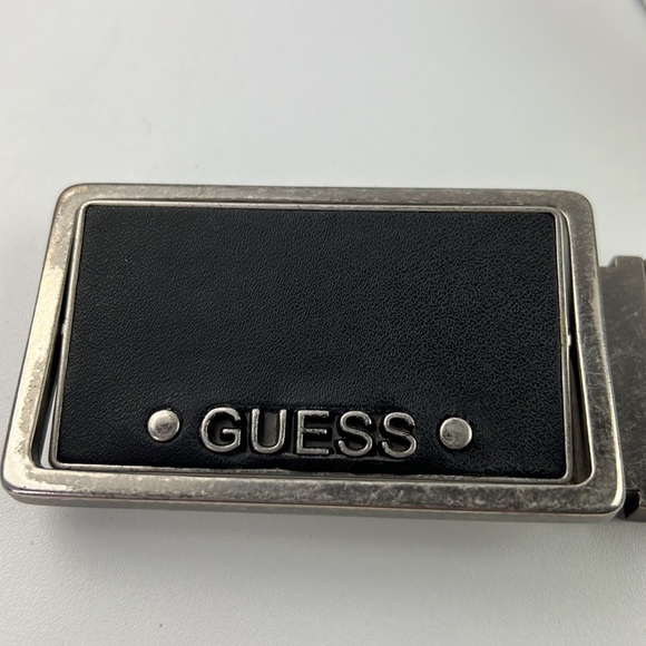 Guess 4 Way Black/white Leather Belt - Picture 6 of 10